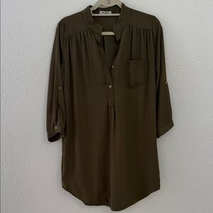 Xtaren Tan Collared Blouse